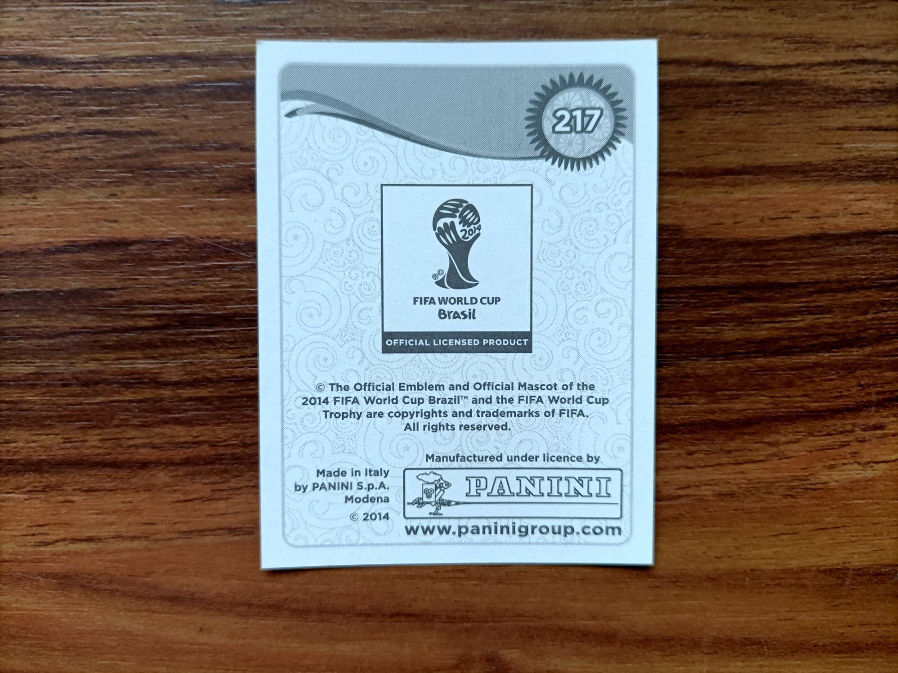 Panini Carte collezionabili: Panini-WM 2014 Nr. 214 Platinum Edition – Nuovo (secondo la descrizione) da Hittnau venduto da stamps_and_coins 1