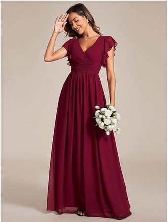Ballkleid, Abendkleid, Hochzeitskleid Himbeer/Brodeaux