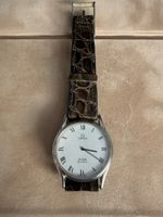 Omega De Ville Quartz Uhr mit Kroko-Lederarmband