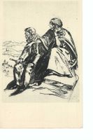 Kunstdruck Postkarte Albert Welti Die Alten