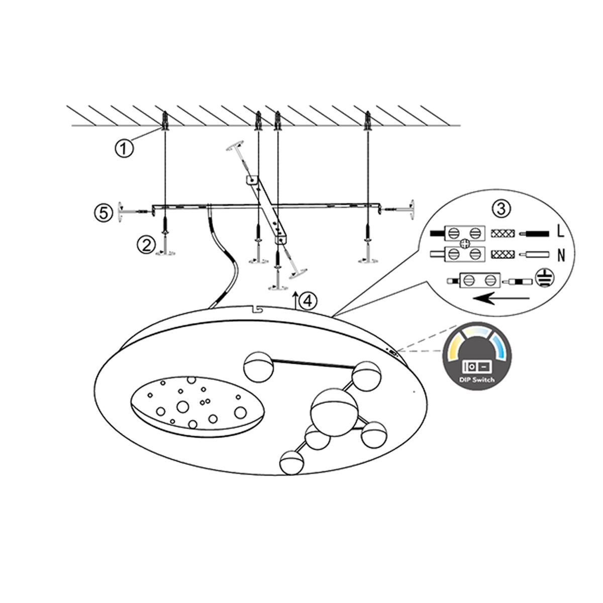Kronleuchter & Deckenlampen: LED Deckenleuchte, Sternenbild, 50 cm Ø – Neu (gemäss Beschreibung) aus Kreuzlingen von Smart-Light 5