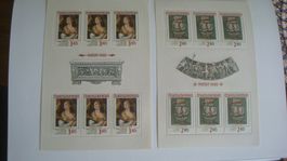2 Bögen Briefmarken Ceskoslovensko postfrisch