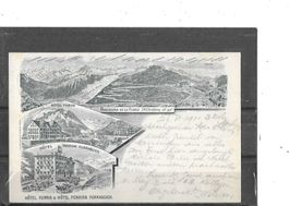 UR Furka-Passhöhe 1901 Hotel Furkablick/Postkutsche (Litho)