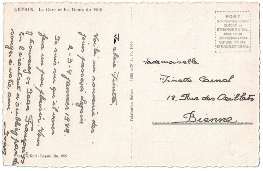 Cartoline postali: La Cure avec Dents du Midi, datée 1942 – Usato da Frauenfeld venduto da POML 1