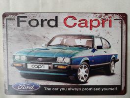 Blechtafel / Blechschild Ford Capri