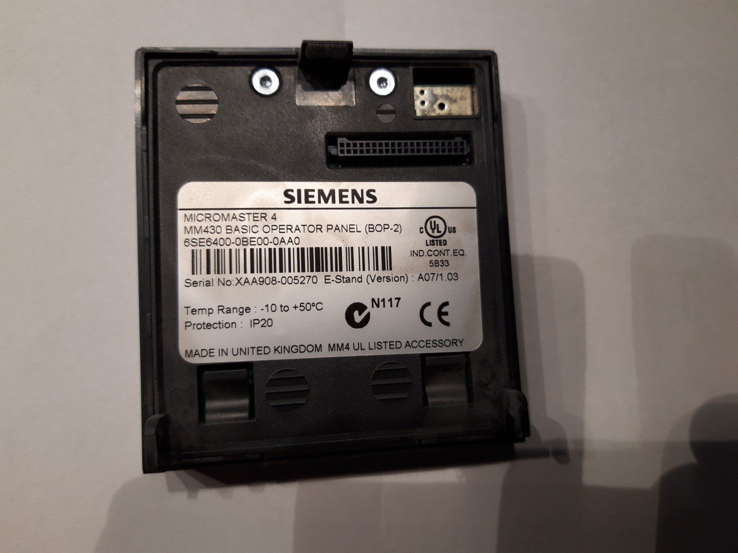 Siemens Componenti elettronici: Siemens Mircomaster 4 Operation Panel BOP-2 – Usato da Egliswil venduto da Cracky81 1