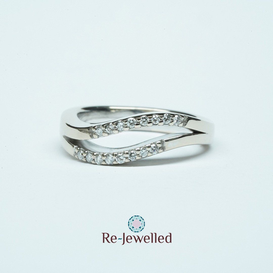 Anelli: Fingerring 18k Weissgold mit Diamanten – Usato da Bülach venduto da Re-Jewelled 6