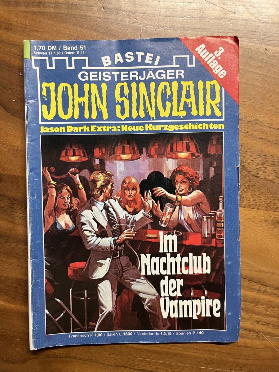 Libri: John Sinclair Im Nachtclub der Vampire – Usato da Steinebrunn venduto da batman06