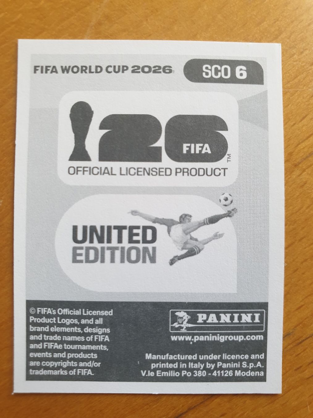 Panini Sammelbilder & Trading cards: Panini WM 2026 SCO 6 – Neu (gemäss Beschreibung) aus Einsiedeln von MGXX 1