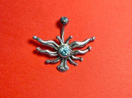 Piercing silber-hellblauer Stein