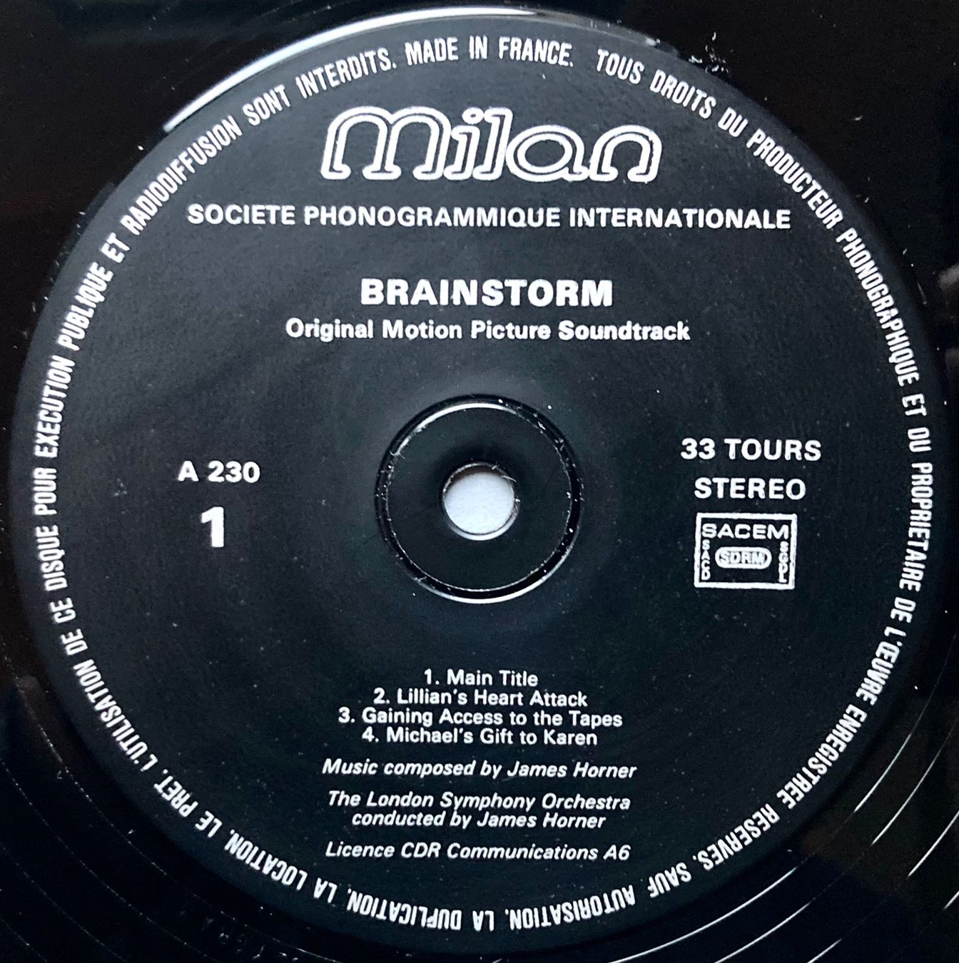 Dischi in vinile: MUSIQUE DE FILM - BRAINSTORM – Usato da Poliez-Pittet venduto da Newtown-Records 2