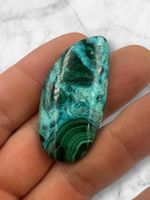 Malachit und Chrysokoll Cabochon, 50ct