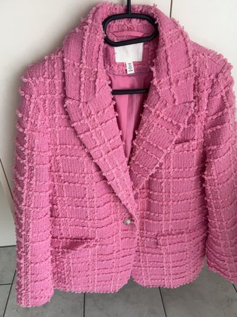 Rosa H&M Tweed Blazer, Grösse S, neuwertig für Frühling!