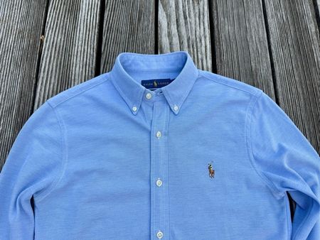 Ralph Lauren Hemd S Oxford Knit Hellblau