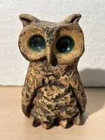 Chouette hibou en céramique, fait main, vintage