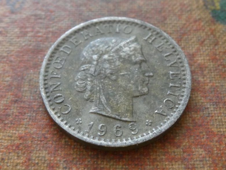 Tutti le monete: 20 Rp. 1969  (B) – Usato da Romanel-sur-Lausanne venduto da Swift13
