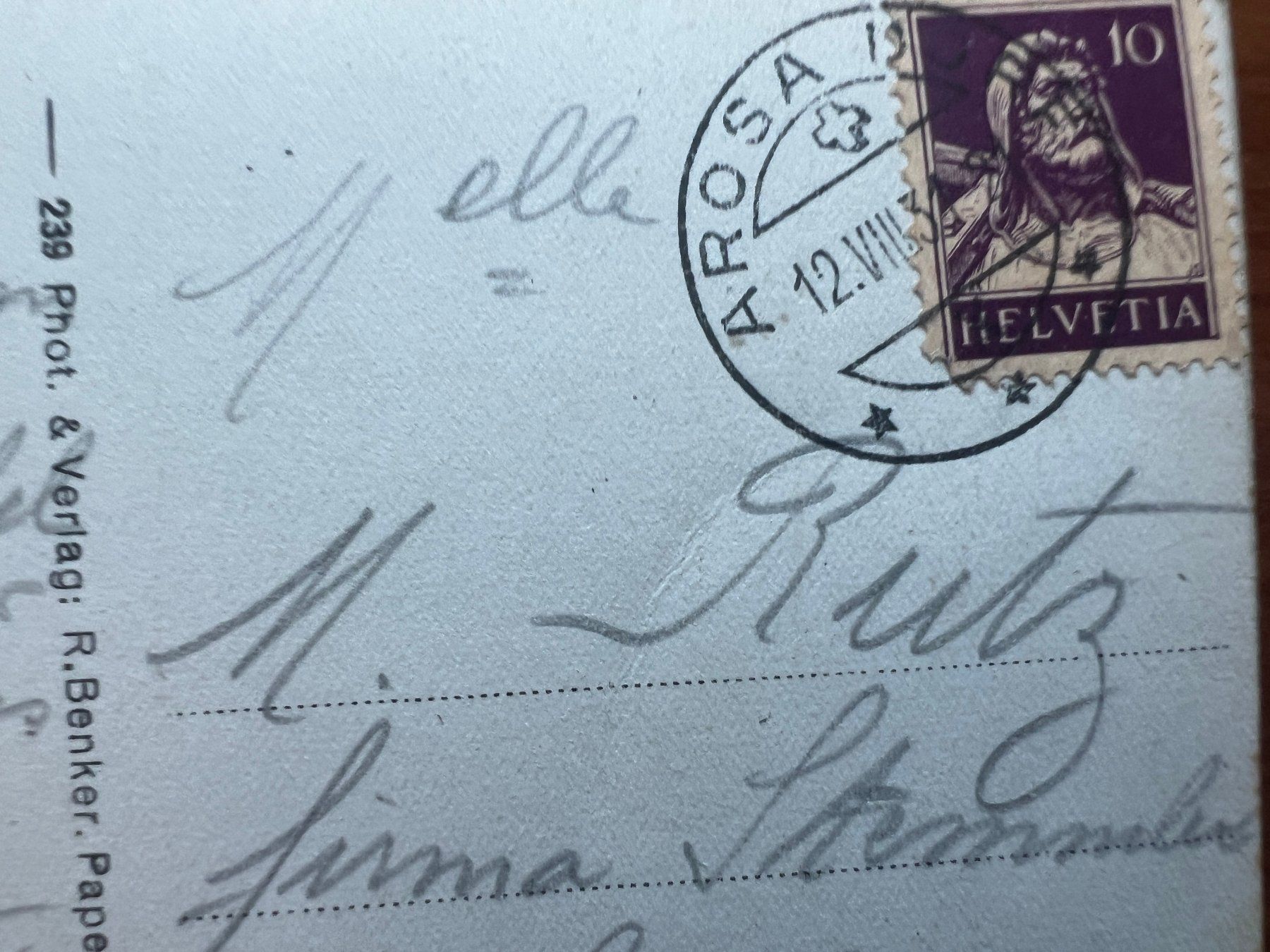 Cartoline postali: AK  1931 Arosa   (G3060) – Usato da Hinwil venduto da Sidi4 1