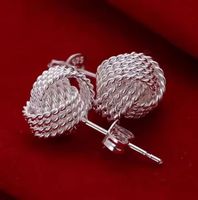 Kleine Ohrstecker versilbert mit 925er Silber