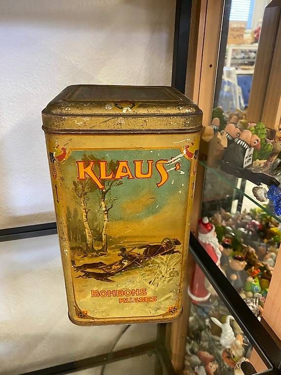 Tutte le decorazioni: Wunderschöne alte Blechdose "Klaus`s Bonbon Russes" – Usato da Steinhausen venduto da einzelstueck-brocki 2