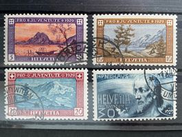 CH Juventute 1929 J49-52 gestempelt kplt. Serie schön