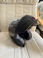 Motorradhelm aufklappbar schwarz Gr. M