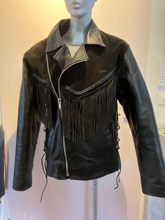 Echt Leder Motorrad Jacke mit Fransen von MDM Gr:M