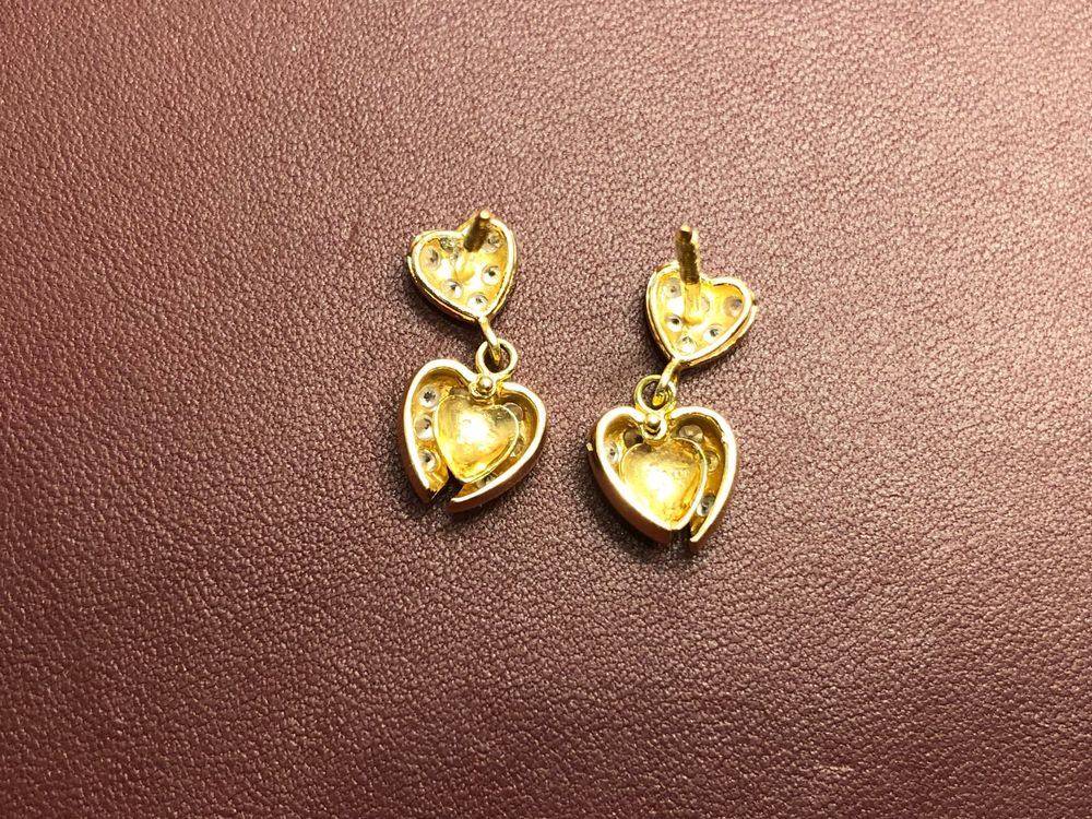 Orecchini pendenti & Orecchini a lobo: Ohrstecker "Broken Heart" aus 18 Karat Gelbgold Au 750 – Usato da Bern venduto da bombich 3