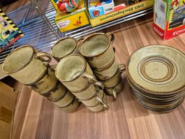 SAHARA  Langenthaler 17 Kaffeetassen 7cm mit 12 Untertellern