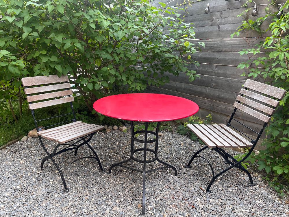 Runder robuster Bistrotisch aus Metall 80 cm Kaufen auf Ricardo