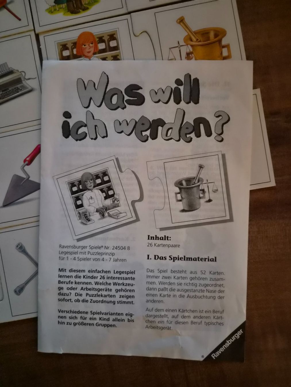 Ravensburger Giochi: Spiel Was will ich werden? Berufe – Usato da Giswil venduto da movo08 3