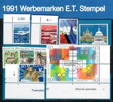 1991 Werbemarken mit Ersttagsstempel