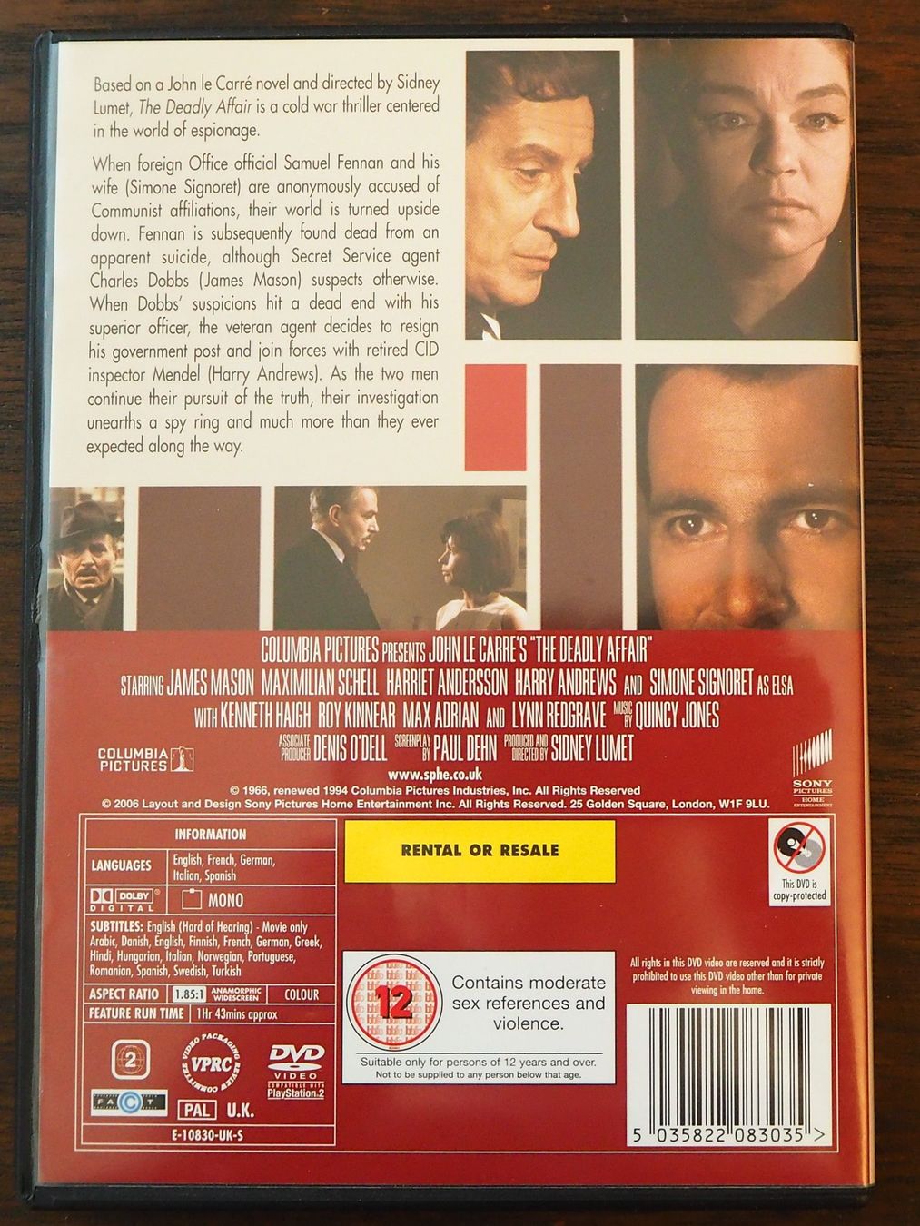 Tutti i DVDs: The Deadly Affair / James Mason / deutsch – Usato da Chur venduto da big_5zx8 1