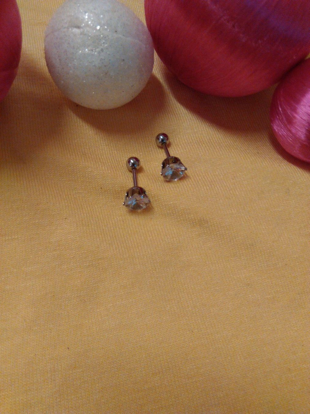 Boucles d'oreille: OHRRINGE EDELSTAHL MIT KRISTALL – Neuf (Voir description) à Basel par bijoutrie_4 1