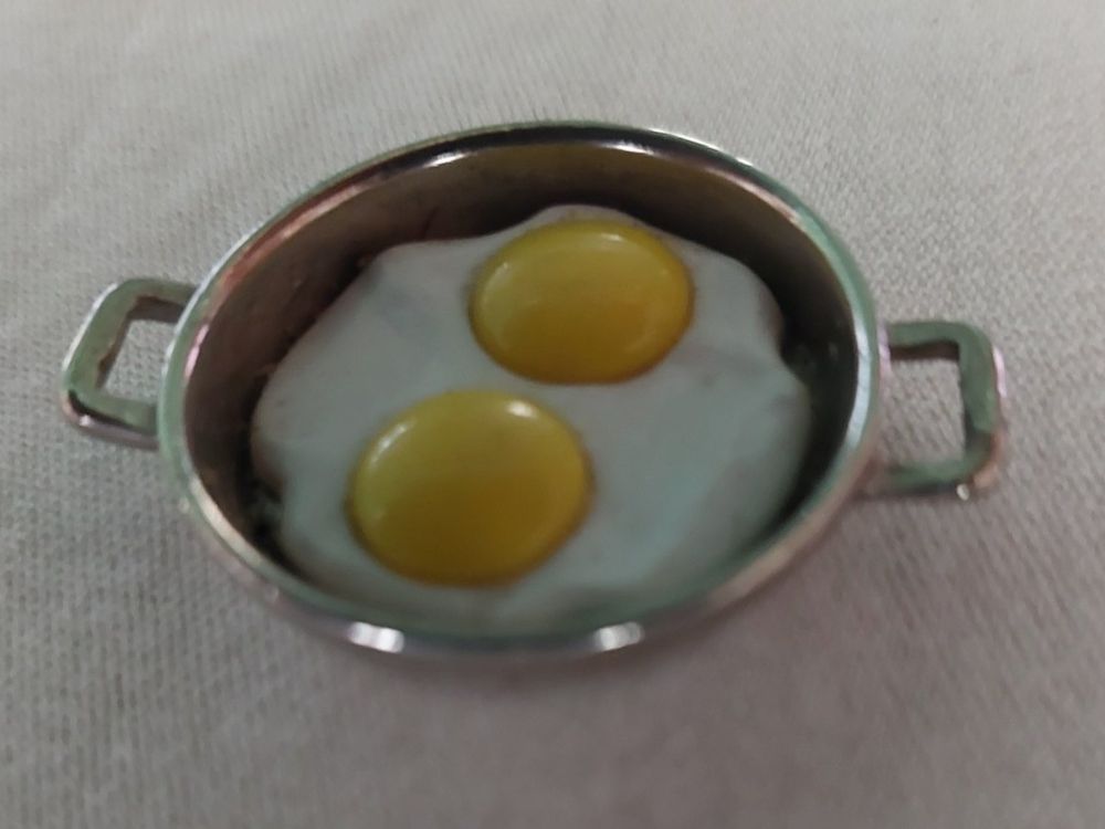 Miniatur Grill Fisch Pfanne - Niedliches Puppenhaus Zubehör Aus Metall