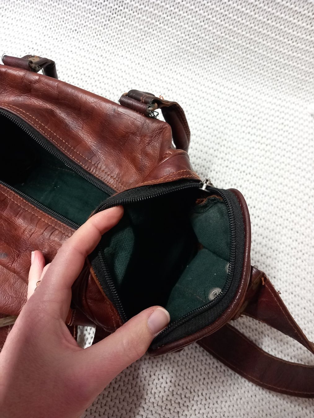 Borse: Gusti Ledertasche, echtes Leder, Vintage – Usato da Merligen venduto da muss_haben 4