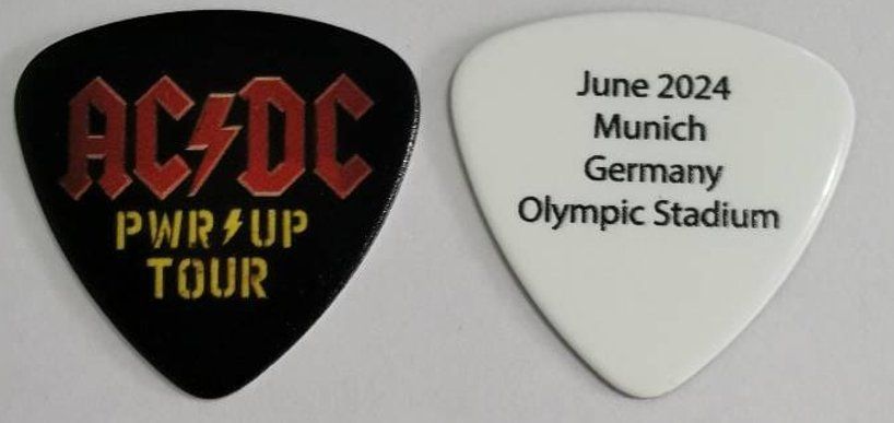 Musikinstrumente: AC DC Plektrum Konzert Juni 2024 München – Neu und originalverpackt aus Winterthur von swissness8