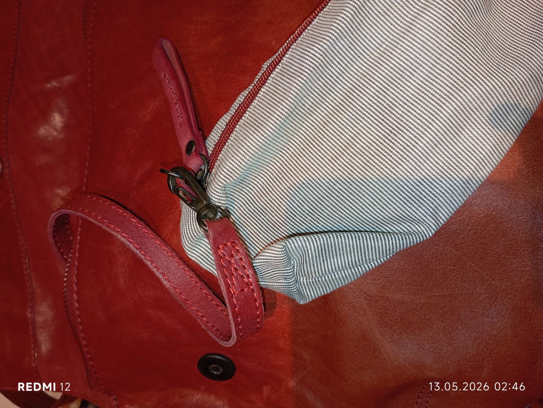 Zaini: Aunts & Uncles Leder- Rucksacktasche, weinrot – Usato da Ennetbaden venduto da abrso 8