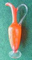 Vintage Sehr schöne orange Vase aus den 50er Jahren 44cm F45