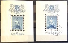 1938 Tschechoslowakei 20 Jahre Republik Block 5 ** und ET