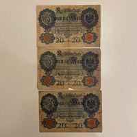 Zwanzig Mark - Reichsbanknote - 1910 -  20 Mark