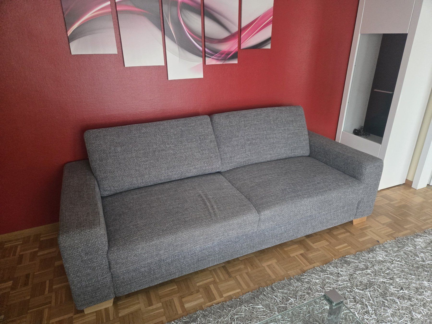 Sofas: Sofas mit Hocker grau guter Zustand – D'occasion à Münchwilen TG par Rick980