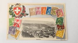 Ancienne carte postale, Laufen 1908