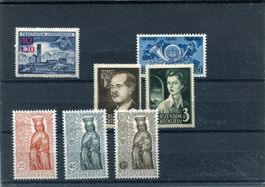 FL 1950/55 div. Marken mit Falz-spuren