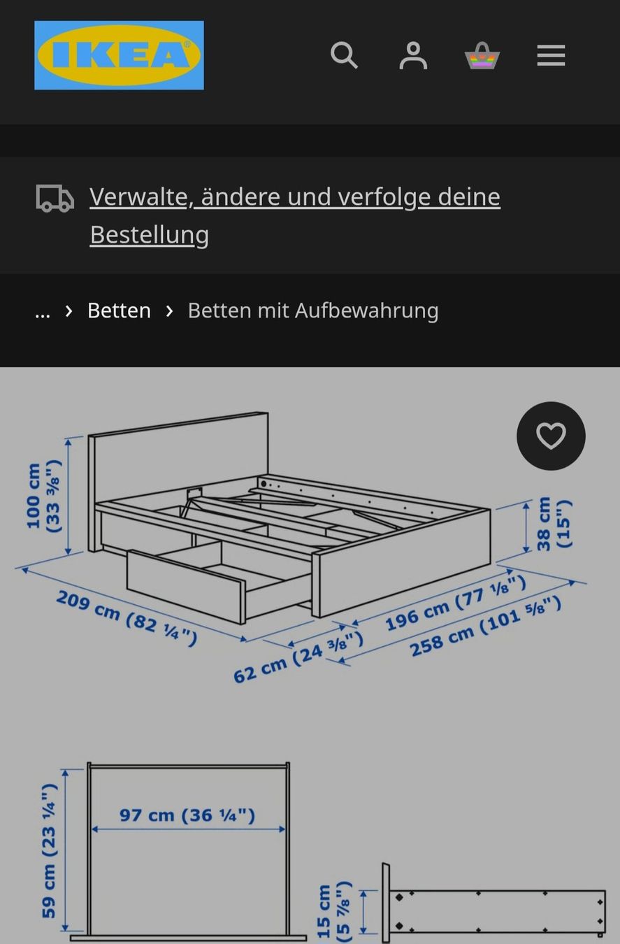 Ikea Letti: MALM Bettgestell 180x200cm – Usato da Dietikon venduto da nat_6p98 2