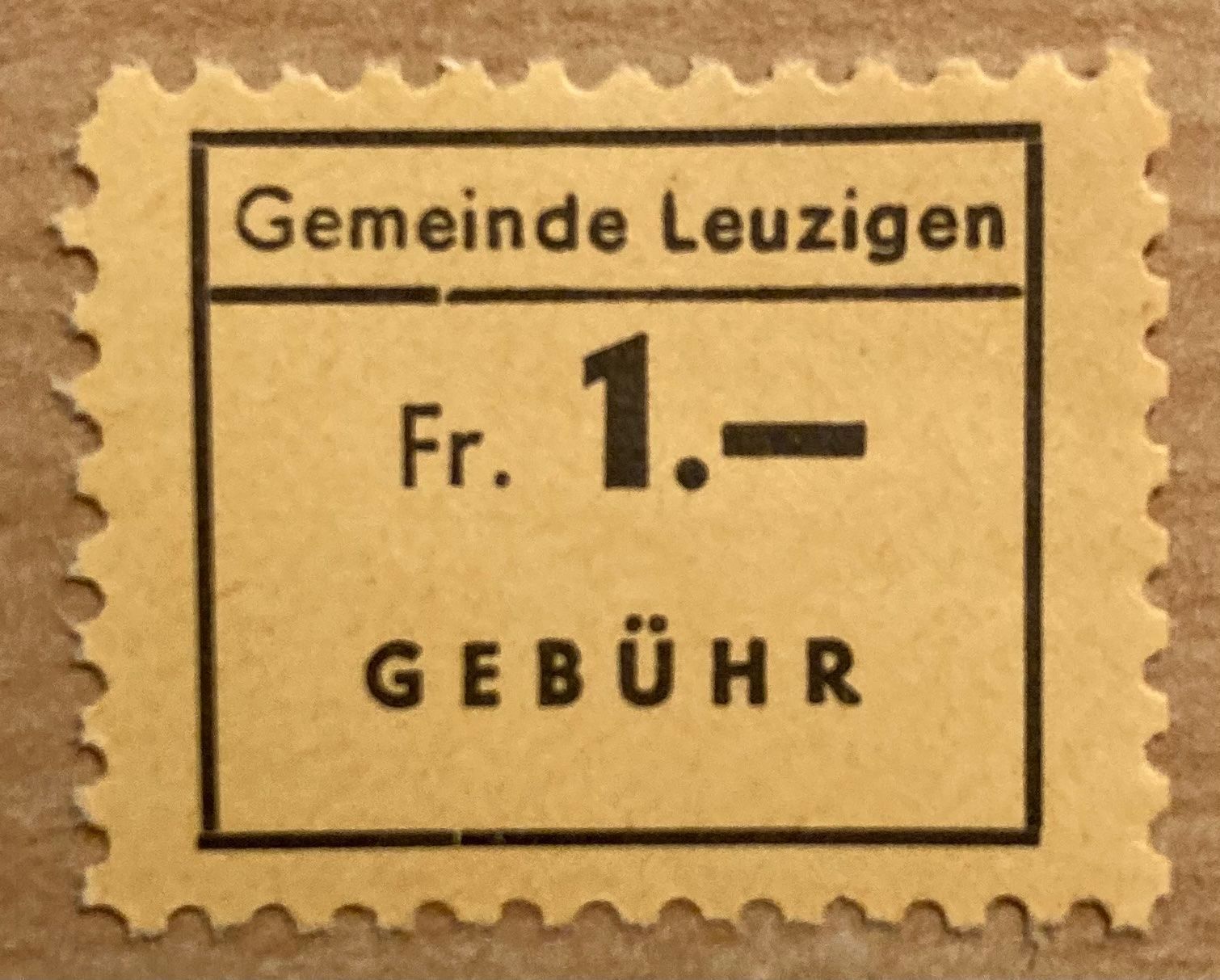 Tutti i francobolli: Fiskalmarke Gemeinde Leuzigen – Usato da Hunzenschwil venduto da zibu88