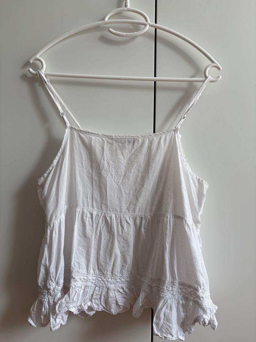 Camicette: Boho Tank Top Bluse, weiss, Grösse 40 – Usato da Zürich venduto da Sera.13 2