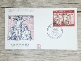 CL05 Enveloppe + Timbre Andorre 1968