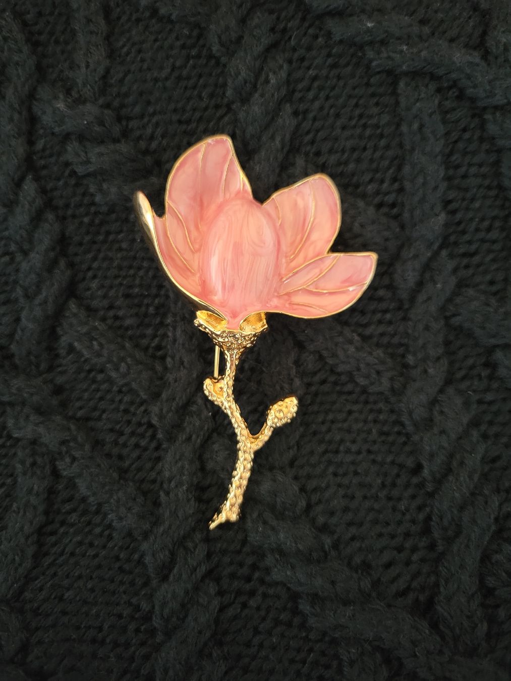 Spille & Fermagli: Broche fleur rose et dorée 8cm – Nuovo (secondo la descrizione) da Bernex venduto da Dariafr 5