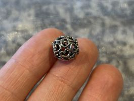 Pandora Charm Silber 925 mit Herzmuster - Romantisch! ❤️