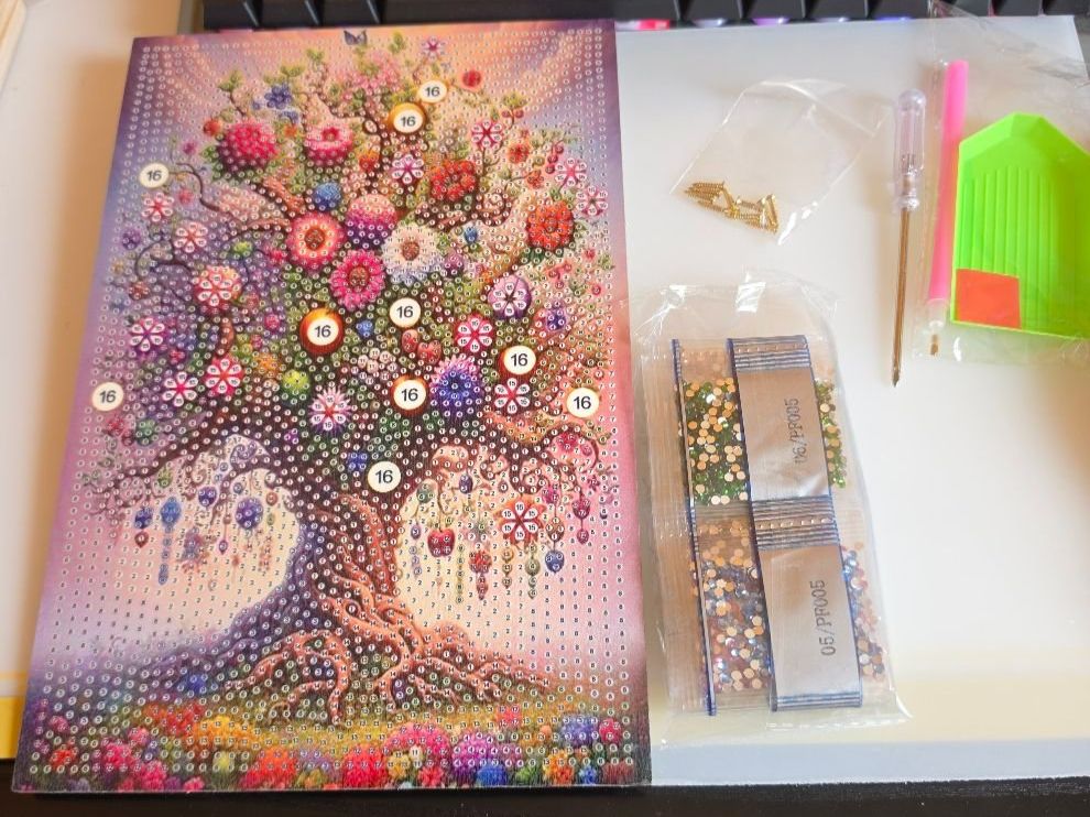 Kit bricolage: DIAMOND PAINTING TABLETT BLUMEN BAUM – Nuovo e nell'imballaggio originale da Dintikon venduto da bonita099 1